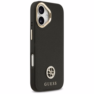 Guess Grūdėtas Strass Logotipas Magnetinis dėklas telefonui iPhone 17 - juodas