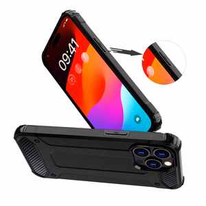 iPhone 15 Pro Max Hybrid Armor dėklas - juodas