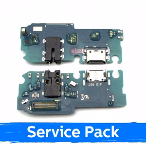 Charging Port Compatible With Samsung A125 A12 With Flex / Plata (Service Pack)