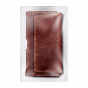 Horizontalus odinis telefono dėklas ant diržo, skirtas Samsung Galaxy A21s / S20 Ultra / S21 Ultra / A70 / A71, Xiaomi Redmi 9, Huawei P Smart Pro, Royal Crazy Horse, dydis 2XL, rudas