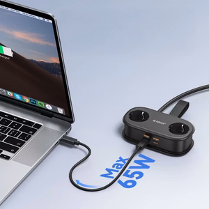 Orico AP3 20W GaN 5in1 удлинитель 2x AC + 2x USB-A + 1x USB-C - черный
