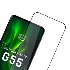 Закалённое стекло 3mk HardGlass Max Lite чёрное для Motorola Moto G55 5G