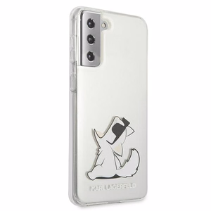 Karl Lagerfeld Choupette Fun dėklas Samsung Galaxy S21+ - Skaidrus