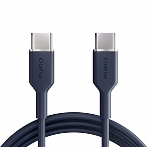 Кабель Puro ICON USB-C — USB-C 1.5м тёмно-синий