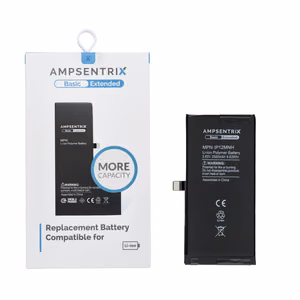 AmpSentrix Basic battery for iPhone 12 Mini (high capacity 2500 mAh)