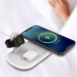 "Devia" belaidis įkroviklis 3in1 Smart 15W, baltas
