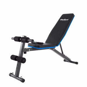 REBEL ACTIVE Inclined training bench with leg locks and elastic bands