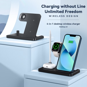 Belaidis įkroviklis Essager JG 4in1 juodas 15W (iPhone / Apple Watch / Airpods / Pencil)