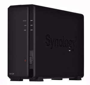 Synology DiskStation DS124 NAS ir duomenų saugojimo serveris Desktopas Ethernet LAN jungtis Juoda RTD1619B