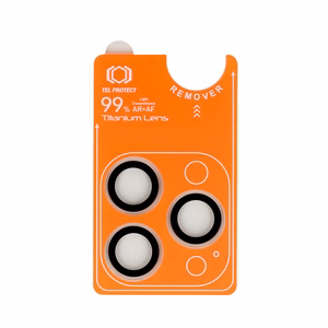 Закалённое стекло Tel Protect Titanium Lens 99% AR на камеру для Iphone 13 Pro/13 Pro Max прозрачное (линз 3 шт.)