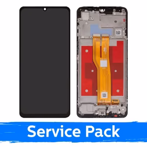 LCD Display Compatible Samsung A075 A07 4G Black with Frame (Service Pack)