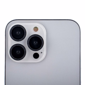 Защитные стёкла для камеры iPhone 12 6,1" чёрный с блёстками (2 шт.)