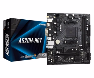 Asrock A520M-HDV pagrindinė plokštė Socket AM4 micro ATX