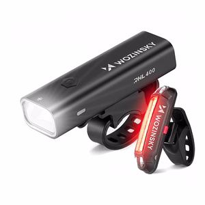 Комплект переднего (400 лм) и заднего USB-C фонарей Wozinsky WSBLB2 – чёрный