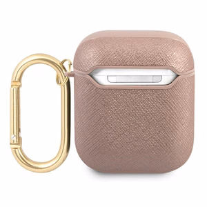 Guess GUA2SASMP чехол AirPods розовый/розовый Saffiano Script Metal Collection