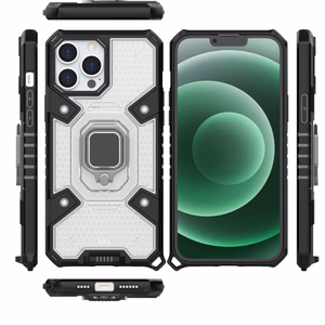Dėklas Capsule Ring Case, skirtas Apple iPhone 13 Pro, skaidrus