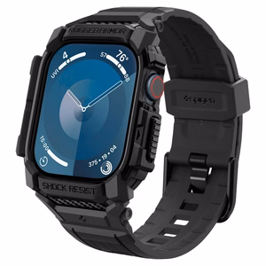 Spigen Rugged Armor case for Apple Watch Series 10 46 mm, black