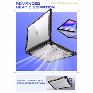 Чехол Supcase Unicorn Beetle Pro для MacBook Neo 13" 2026, прозрачный чёрный
