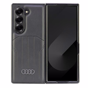 Чехол Audi из синтетической кожи MagSafe для Samsung Galaxy Z Fold 6 - чёрный