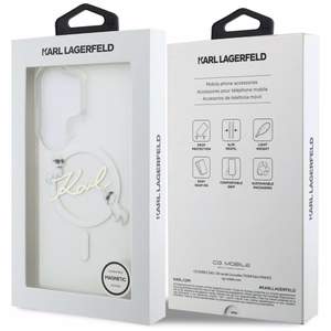 Karl Lagerfeld чехол IML KC Script MagSafe для Samsung Galaxy S26 Ultra прозрачный