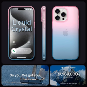 Spigen Liquid Crystal dėklas telefonui iPhone 15 Pro - rožinis/mėlynas