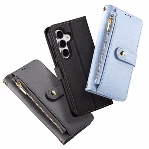 Dux Ducis Lawa odinis dėklas Samsung Galaxy S25+ su nuimama magnetine pinigine - juodas