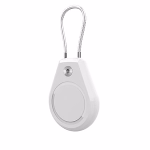 Apple AirTag Case Waterproof with Steel Cable - White