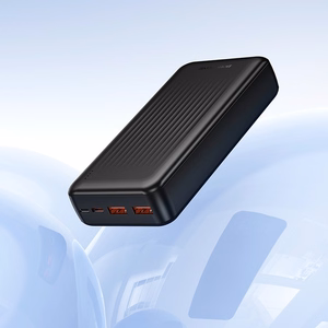 Borofone išorinė baterija 20000mAh BJ80A Clever – 2xUSB + Type C – QC 3.0 22,5W + PD 20W, juoda