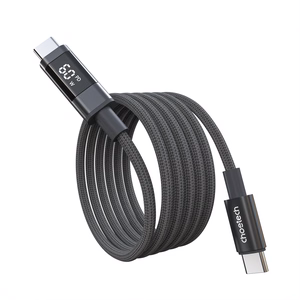 Choetech XCC-1068 PD 60W USB-C — USB-C кабель с дисплеем 1.2 m — чёрный