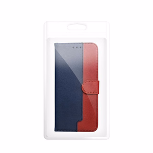 Atverčiamas dėklas Motorola G67 / G77 Split Book, tamsiai mėlynas ir raudonas