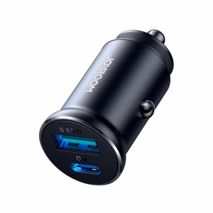 Joyroom JR-CCN05 automobilinis įkroviklis USB-C / USB-A 30W, juodas