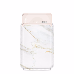 MIO White Marble Magsafe Case Compatible Card Holder