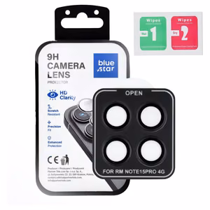 Camera Lens Protector BLUE STAR Easy Install for XIAOMI Redmi NOTE 15 PRO 15 PRO 4G black
