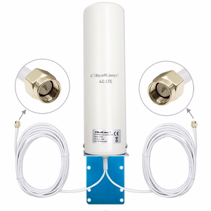 Qoltec 57044 4G LTE DUAL antena | 5dBi | įvairiakryptis | lauke