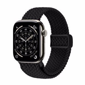 Crong Wave Band pintas Apple Watch dirželis, 44/45/46/49 mm, juodos spalvos