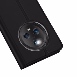Dux Ducis Skin Pro dėklas Honor Magic5 Flip kortelių piniginė stovas juoda