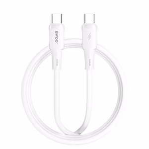 USB kabelis Bwoo (X329CC) "USB-C to USB-C" (65W) 1m baltas