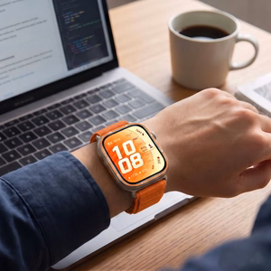 Tech-Protect Nylon Pro dirželis, skirtas „Huawei Watch Fit 3 / 4 / 4 Pro / 5 / 5 Pro“ – oranžinis