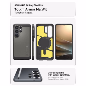 Spigen Tough Armor Mag MagSafe чехол для Samsung Galaxy S26 Ultra - серый