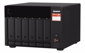 QNAP TS-673A NAS Tower Ryzen Embedded V1500B 8 GB DDR4 0 TB QNAP Turbo System Juoda