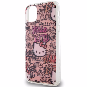 Hello Kitty IML Tags Graffiti dėklas, skirtas iPhone 11 / XR, rožinis