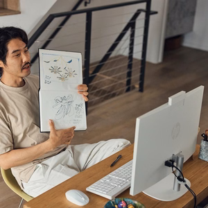 HP 24-cr0312nw AMD Ryzen™ 5 7520U 60,5 cm (23,8") 1920 × 1080 px All-in-One kompiuteris 16 GB LPDDR5-SDRAM 512 GB SSD Windows 11 Home Wi-Fi 6 (802.11ax) Baltas
