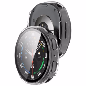 Tech-Protect Defense 2-Pack dėklas, skirtas Samsung Galaxy Watch 44mm – skaidrus ir matinis juodas