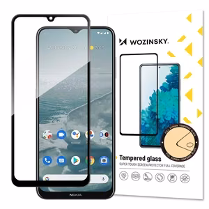 Wozinsky itin patvarus visiškai klijuojamas grūdintas stiklas visam ekranui su rėmeliu, suderinamas su dėklu, Nokia G20, juodas