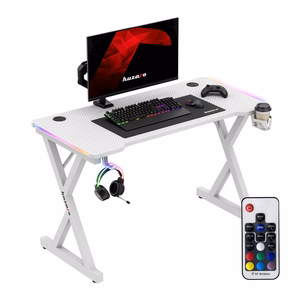 Huzaro Hero 2.3 RGB žaidimų stalas baltos