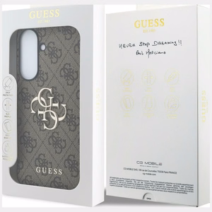 Guess dėklas Samsung Galaxy A57 (4G Big Metal Logo) rudas