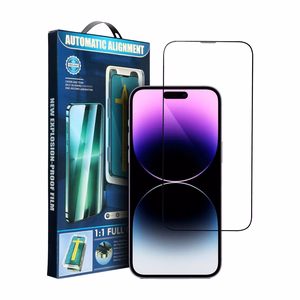 5D Full Glue Закалённое стекло для iPhone 15 Pro чёрный + аппликатор