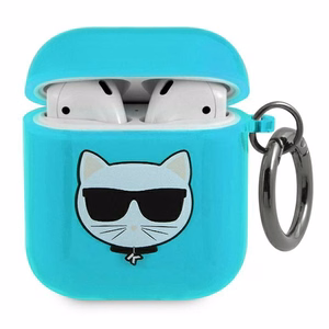 Karl Lagerfeld Choupette чехол для AirPods 1/2 - синий