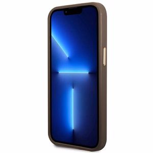Guess GUHMP14MU4GPRW iPhone 14 Plus 6.7 "rudas / rudas kietas dėklas 4G Logo Plate MagSafe