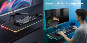RGB Gaming Mouse Pad with USB Hub 800x300